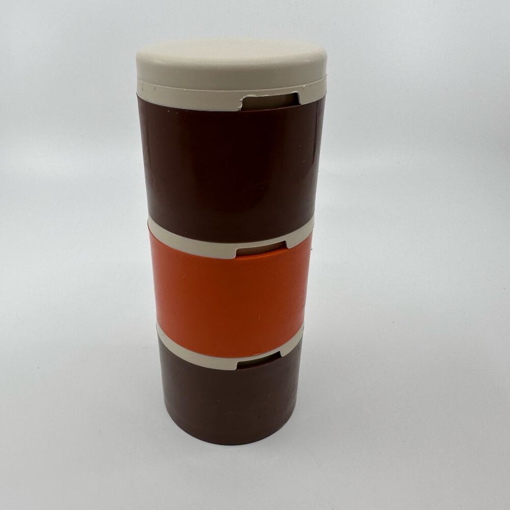 Vintage Tupperware Harvest Color Stacking Seasoning Spice Shakers Set Of 3